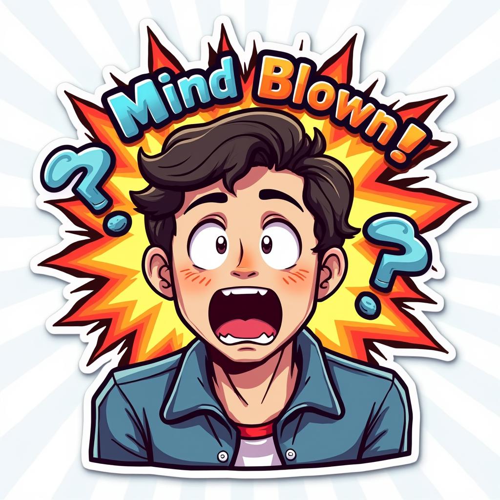 Meme-style character with shocked expression and 'Mind Blown!' text
