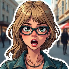 Stylish woman with glasses rolling eyes in annoyance