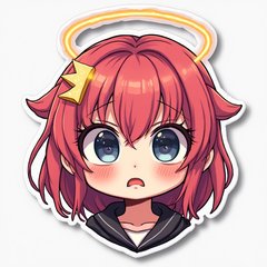 Trendy character with a halo rolling their eyes in disbelief.