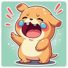Meme-style cartoon character laughing with tears and holding stomach