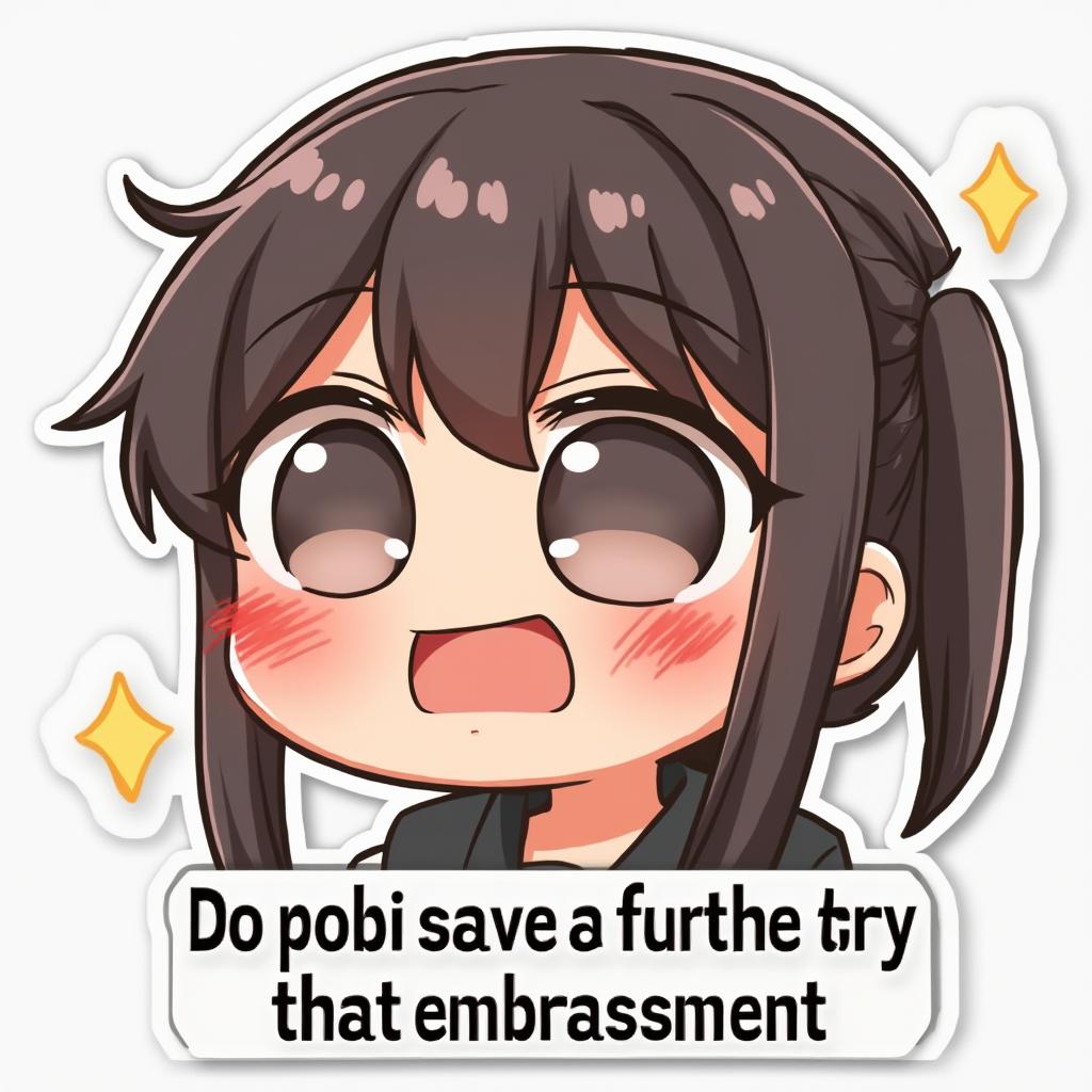 Meme character blushing and looking awkward with funny caption