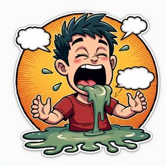 vomiting sticker preview