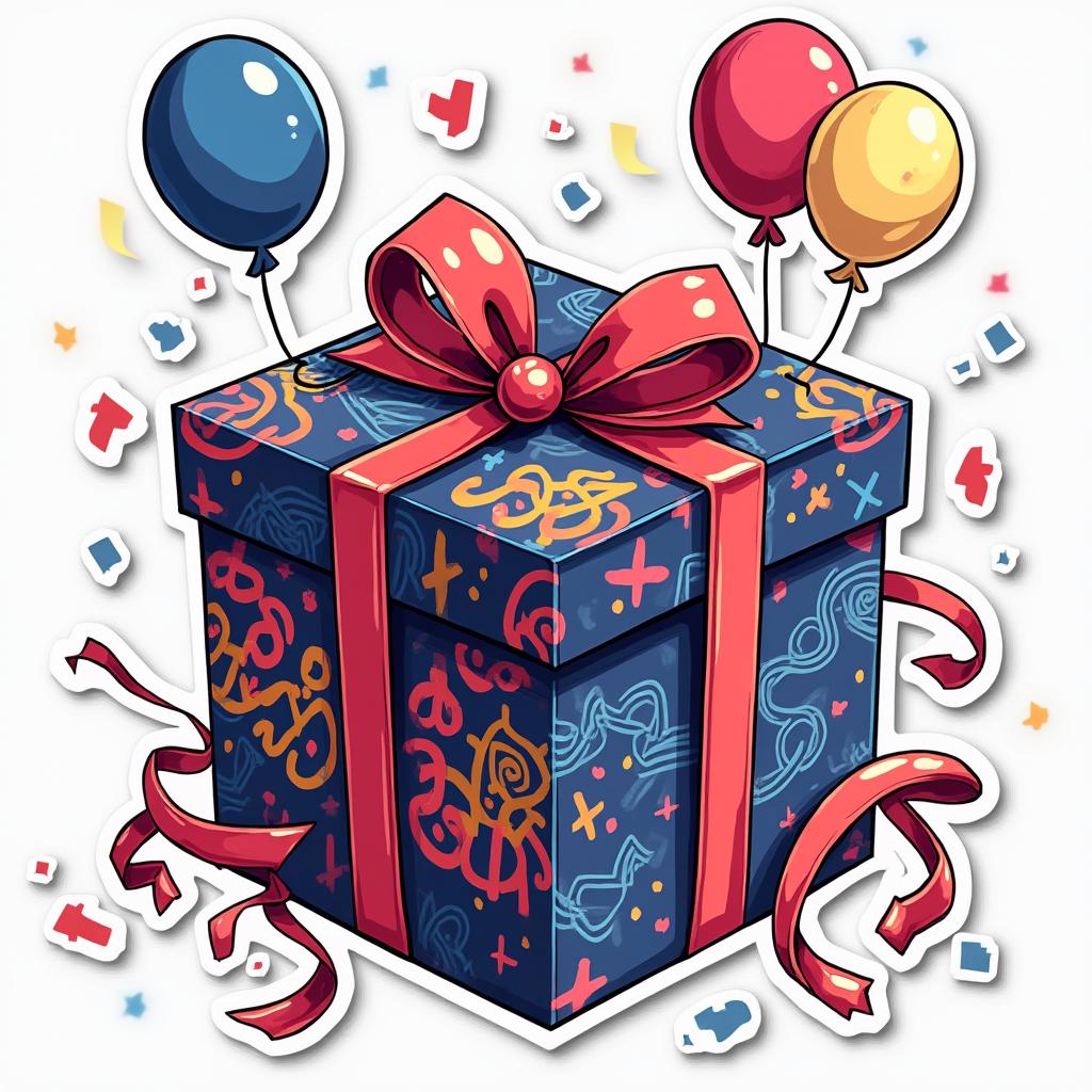 Pop culture present with trendy patterns and party confetti