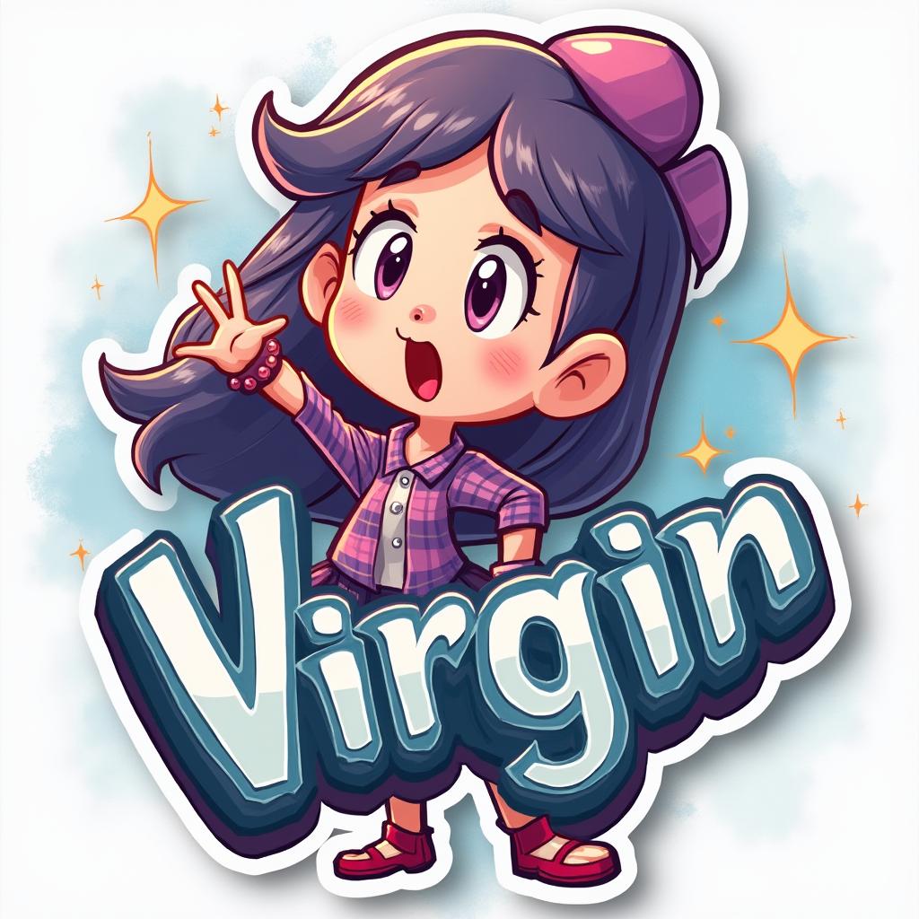 3D rendered character shocked next to a label saying Virgin