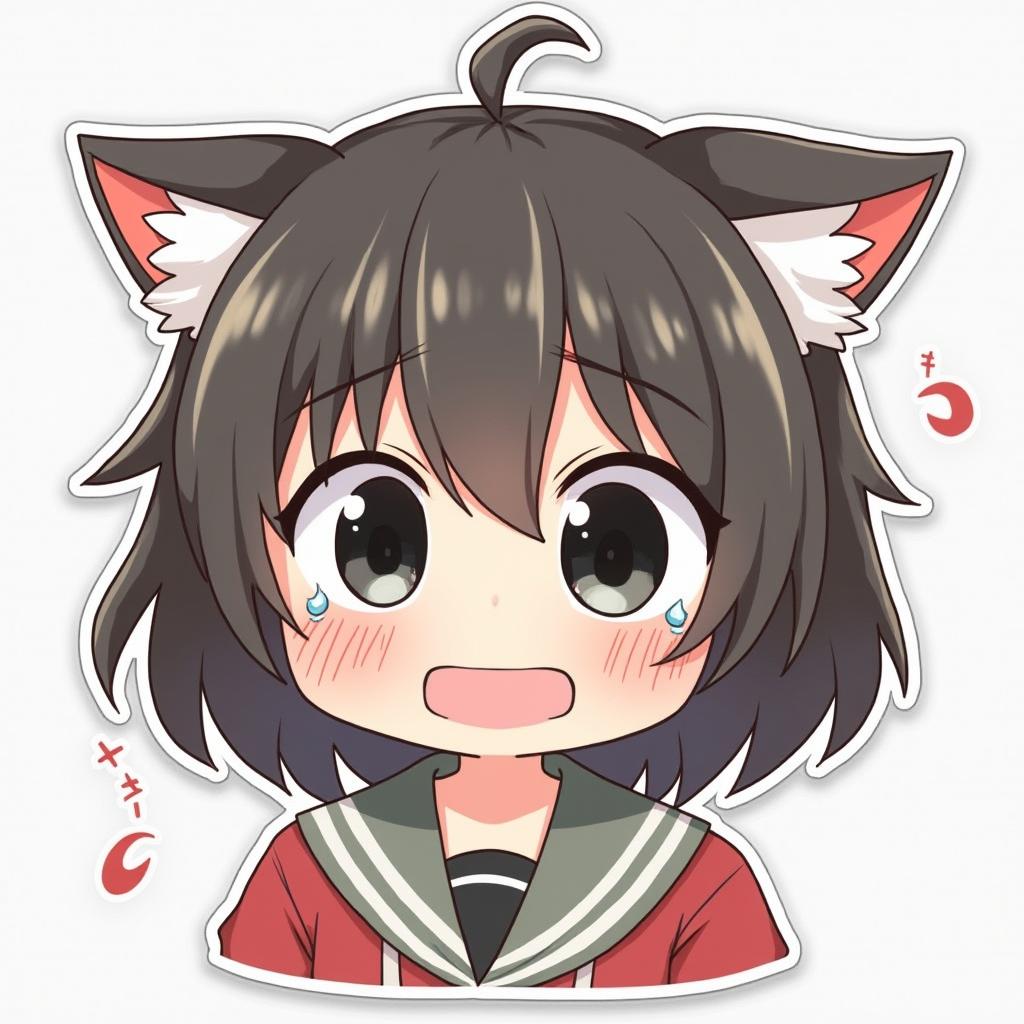 Anime-style 'Y U NO' character with tears asking about texting back