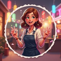 3D rendered server in festive setting celebrating