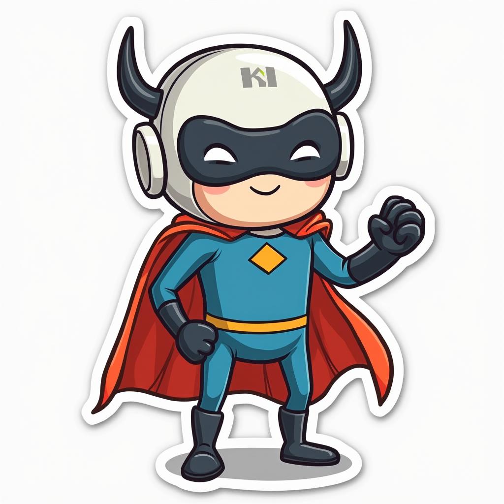 Pop culture smart home superhero character with cape